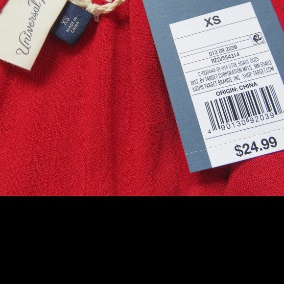 Universal Thread Red Button Down Dress Size XS BNWT - Picture 9 of 9